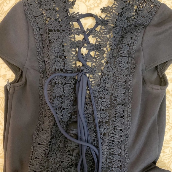 Crochet Lace-Up Dress - Picture 2 of 3